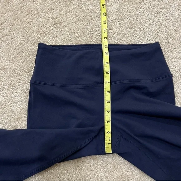prAna Capri Yoga Active Pants Leggings Navy Blue Size Medium Gym, - Picture 6 of 15